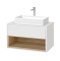 Тумба под накладную раковину Excellent Tuto 80 белый - светлое дерево  MLEX.0102.800.WHBL - 1