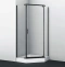 Душевой уголок Wasserkraft Lopau 90x90 профиль черный матовый стекло прозрачное 84P11 - 0