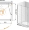 Душевой уголок Cezares Elena AH1 90/80 C Cr ELENA-W-AH-1-90/80-C-Cr - 5
