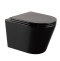 Унитаз подвесной ABBER Bequem черный матовый с сиденьем  AC1102MB - 0