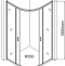 SE-800Q Душ. Ограждение полукруг 80х80х185, стекло 4 мм, прозр. (270062) - 9