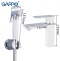 Смеситель для раковины с гигиеническим душем Gappo хром белый G1048-1 - 7