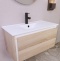 Тумба под раковину Sanvit Линк 80 светлое дерево - белый глянец klink080 - 1