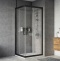 Душевой уголок STWORKI Карлстад DE019RC8090200BLK 90x80 см профиль черный матовый 3GW067TTKK000 - 0