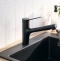 Смеситель для кухни Hansgrohe Zesis M33 с вытяжным душем черный матовый 74800670 - 5