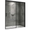 Душевая дверь Abber Komfort 140 черная стекло прозрачное AG93140B - 0