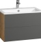 Тумба под раковину Aquaton Сохо 75 серый-светлое дерево 1A258101AJA00 - 1