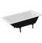 Чугунная ванна Delice Parallel 170x70 DLR220505RB с черными матовыми ручками без антискользящего покрытия - 1