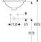 500.744.01.2 Geberit VariForm Раковина с установкой под столешницу круглой формы, D1=33 см, без отв. под смеситель, с переливом - 1