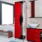 Шкаф-пенал Bellezza Рио 50 L красный с черным 4623606022212 - 0