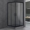 Душевой уголок Royal Bath HPD 85x85 профиль черный стекло прозрачное RB85HPD-T-BL - 1