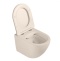 Подвесной унитаз Abber Bequem бежевый матовый с сиденьем микролифт AC1101MBE - 1