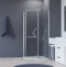 Душевой уголок RGW Hotel HO-081 100х100 профиль хром стекло матовое 350608100-21 - 1