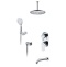 A175868 Встраиваемый комплект для ванны с верхней душевой насадкой, лейкой и изливом - 0