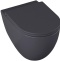 Унитаз подвесной Allen Brau Reality безободковый с сиденьем микролифт антрацит  - 0