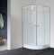 Душевой уголок Royal Bath HK 100x100 профиль белый стекло прозрачное RB100HK-T - 1