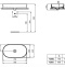 T298101 STRADA II Oval Vessel Умывальник 60 см без отверстия под смеситель, для монтажа с мебелью, без отверстия перелива, с керамической накладкой - 1