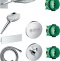 Душевой комплект Hansgrohe Raindance Select E 300 (3 jet) 26468000 + 26530000 + 28272000 + 26456000 + 15741000 + 15745000 - 0