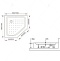 Душевой поддон 100*100 RGW LUX/TN-TR /Трапеция Ø90  (для PA-86) 16180500-41 - 2