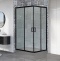 Душевой уголок Royal Bath HPD 120х90 профиль черный стекло матовое RB9120HPD-C-BL - 1