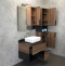 Тумба с раковиной Comforty Штутгарт 75, дуб тёмно-коричневый, с черной столешницей 00-00001884 - 3