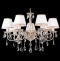Подвесная люстра Eurosvet Amelia 3637/7 белый с золотом/прозрачный хрусталь Strotskis - 0