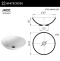 Раковина накладная Whitecross Jade D 40.5 белая матовая 0703.040040.200 - 2