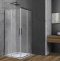 Душевой уголок Vincea Soft 90х90 профиль темный хром стекло прозрачное VSS-3SO900CLGM - 0