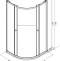 Душевой уголок Parly ZF91 90x90, с поддоном, профиль белый, стекло матовое - 1