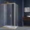 Душевой уголок Vincea Alpha 110х90 профиль брашированное золото стекло прозрачное VSR-3AL9011CLG - 0