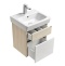 Тумба под раковину подвесная Aquaton Верди 50 белый-светлое дерево 1A195901VDAV0 - 2