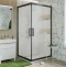 Душевой уголок STWORKI Дублин DE019SC120120200 120x120 см профиль черный матовый, стекло матовое 3GW110TTKK000 - 0