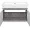 Тумба под раковину Misty Ронда 80 белая глянцевая П-Рон-01080-0521 - 1