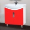 Тумба с раковиной Bellezza Лагуна 65 прямая красная - 0