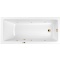 Ванна акриловая WHITECROSS Wave Slim Soft 160x70 с гидромассажем белый - золото 0111.160070.100.SOFT.GL - 0