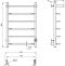 Полотенцесушитель электрический Тругор Пэк 6 П 80х40 с выключателем Пэк сп 6П/8040 32 - 1