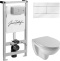 Комплект Система инсталляции для унитазов Jacob Delafon E5504-NF + Кнопка смыва Jacob Delafon E4316-00 белая + Крышка-сиденье Jacob Delafon Patio - 0