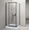 Душевой уголок Royal Bath HPV 90х90 с поддоном профиль черный стекло прозрачное RB90HPV-T-BL - 1