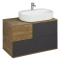 Тумба с раковиной Одри 62 Aquaton Терра 85 светлое дерево-серый 1A2472K4TEKA0 - 0