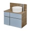 Тумба под раковину Aquaton Мишель 80 без столешницы светлое дерево-голубой 1A256801MIX30 - 11