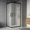 Душевой уголок STWORKI Карлстад DE019RC80100200 100x80 см профиль черный матовы, стекло матовое 3GW129TTKK000 - 0