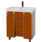 Джулия QVATRO - 75 Тумба с 3 ящ. конус оранжевая Л-Джк01075-1310Ко3 - 0