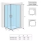 Душевой уголок Excellent Серия 201 80х80 хром стекло прозрачное KAAC.1802.800/N - 2