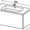 Комплект мебели Sanvit Кубэ-1 90 белый глянец - 4