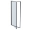 AQ ARI PI 09020BL Душевая дверь, распашная 900x2000 профиль черный, стекло прозрачное - 1