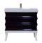 Тумба под раковину Misty Чикаго 100 черно-белая Л-Чик01100-2413Я - 0