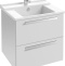 Тумба с раковиной Jacob Delafon Struktura 60 белая, с 2 ящиками - 0
