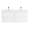 Тумба под раковину BelBagno Marino-Cer 120 с двумя чашами белый  MARINO-CER-1200-4C-SO-2-BL-P - 0