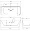 Акриловая ванна Abber 160x75, левая  AB9331-1.6 L - 4