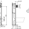Система инсталляции для унитазов Ideal Standard Prosys Eco Frame M с кнопкой смыва хром E2332AA - 2